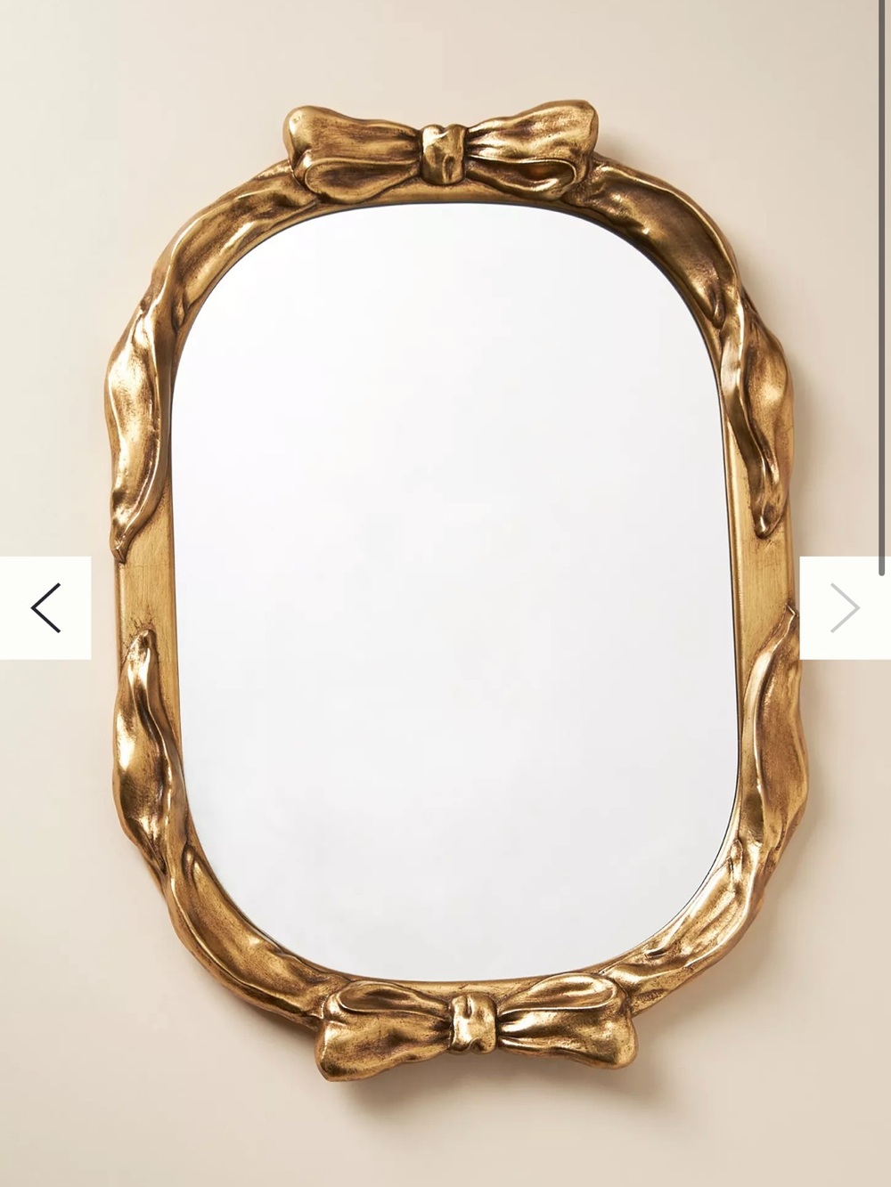 Beau Bow Gold Mirrored Tray